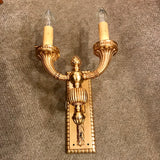 Pair of Belle Époque Louis XVI Style Bronze-Dore Wall Sconces