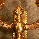 Pair of Belle Époque Louis XVI Style Bronze-Dore Wall Sconces