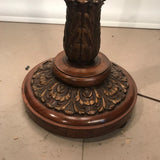 1930s Mahogany Floor Lamp with Fine Custom Silk Shade
