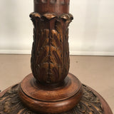 1930s Mahogany Floor Lamp with Fine Custom Silk Shade