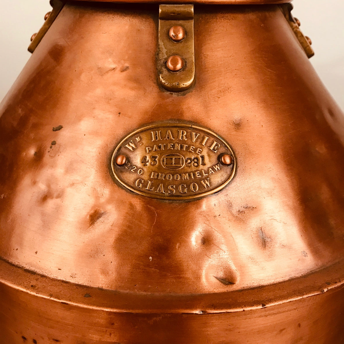 ヴィンテージ William Harvie & Co Ltd ランタン Wm Harvie Copper Signal Ship Lantern – Grand Central Inc