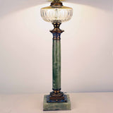 French Onyx and Cloisonne Banquet Lamp