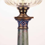 French Onyx and Cloisonne Banquet Lamp
