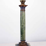 French Onyx and Cloisonne Banquet Lamp