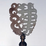 Large Pair of Antique Chinese Green Quartz Covered Urns