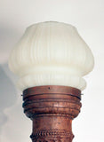 Pair of Antique Cast Iron Columns, Mounted as Exterior Street Lamps