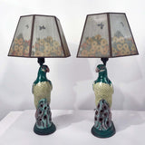 Pair of Chinese Export Porcelain Parrots, Mounted as Lamps