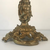 Large Pair of Antique Gilt Bronze French Louis XV Style Candelabra