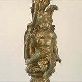 Large Pair of Antique Gilt Bronze French Louis XV Style Candelabra