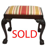 Chippendale Style Mahogany Stool