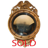 Federal Style Giltwood Convex Mirror