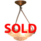 Degué Art Deco Dish Chandelier