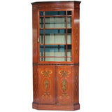Edwardian Satinwood Bookcase Cabinet