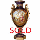 Large Bleu Nuit Sevres Porcelain Vase