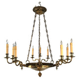 Empire Style Nine Light Chandelier