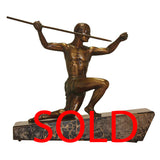Art Deco Bronze of Javelin Thrower by Henri Molins