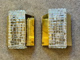 Pair Of Mid Century Modern Brutalist Wall lights