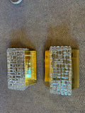 Pair Of Mid Century Modern Brutalist Wall lights