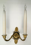 Pair of French Empire Style Two Light Wall Sconces