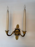 Pair of French Empire Style Two Light Wall Sconces