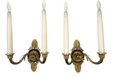 Pair of French Empire Style Two Light Wall Sconces