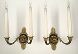 Pair of French Empire Style Two Light Wall Sconces