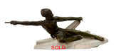 Art Deco Bronzed Metal L'Ambuscade Max le Verrier