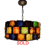 Brutalist Round Chandelier by Felipe Derflingher "Feders"