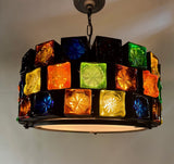 Brutalist Round Chandelier by Felipe Derflingher "Feders"