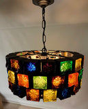 Brutalist Round Chandelier by Felipe Derflingher "Feders"