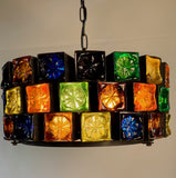 Brutalist Round Chandelier by Felipe Derflingher "Feders"