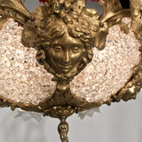 A Belle Epoque Eight Arm Chandelier Modelled with Dionysis/Bacchus Masks