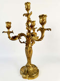 A Pair of French Louis XV1 Style Four Branch Candełabres