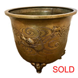 Large Oriental Brass Hibachi/Jardiniere