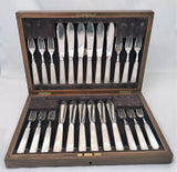 Set of Twelve Silver Fish Knives and Forks, Mappin and Webb