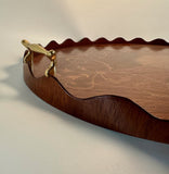 Edwardian Inlaid Mahogany Oval Tray