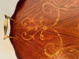 Edwardian Inlaid Mahogany Oval Tray