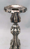 Pair of Polish Baroque Style Silver Plated Candlesticks