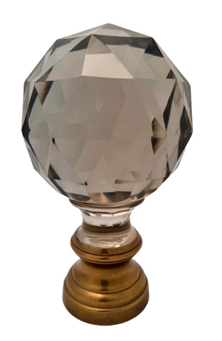 Cut Crystal Boule d'Escalier, French Staircase Finial 19th C.