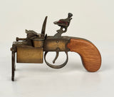 Alfred Dunhill 'Tinder Pistol' Table Lighter, Oak & Brass, Circa 1920