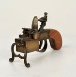 Alfred Dunhill 'Tinder Pistol' Table Lighter, Oak & Brass, Circa 1920