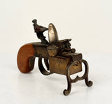 Alfred Dunhill 'Tinder Pistol' Table Lighter, Oak & Brass, Circa 1920