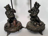 Pair Antique Candlesticks modelled as Performing Bears