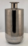 Bitossi Vase: Metallic Silver Chrome