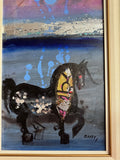 Nasser Ovissi Black Stallion 1989 Oil on Canvas