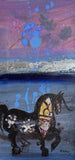 Nasser Ovissi Black Stallion 1989 Oil on Canvas
