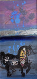 Nasser Ovissi Black Stallion 1989 Oil on Canvas