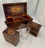 Early Victorian Penwork Tea Caddy