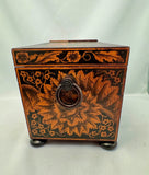 Early Victorian Penwork Tea Caddy