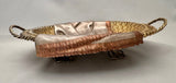 A Parcel-Gilt Silver Trompe L'oeil Bread Basket, Khlebnikov, Moscow, 1882